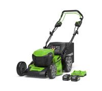 Greenworks 48V Cordless Lawnmower 2x4Ah Batteries & Twin Charger NEW