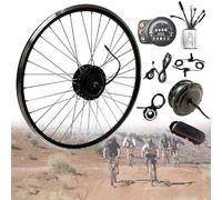 48V 250W Front/Rear Wheel Electric Bicycle Conversion Kit, 20"/24"/26"/27.5"/28" 29" 700c Brushless Hub Motor E-Bike Conversion Kit, LED-Display,Front-700c