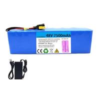 48V 3.6Ah/4.5Ah/6Ah/7.5Ah/9Ah 13S3P Ebike Battery for 800W 750W 500W 200W Electric Bicycle Scooter Motor Lectric Bike Battery Pack with 54.6V 2A Charger Built-in BMS Protection 48V 7.5Ah,T+DC