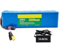 48V 30Ah Ebike Battery For Electric Bicycle And Scooter Motors, Lithium Ion Battery Pack With 54.6V 2A Charger, Compatible With 1000W 800W 750W 500W 200W Motors(XT60)