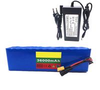 48V 36AH E-Bike Battery High Power Battery with Charger and BMS 13S3P Waterproof Electric Bike Battery Pack Removable Replacement Battery for 50W-700W Motor 48V 36Ah,T+DC