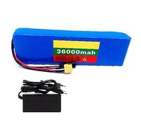 48V 36Ah Ebike Lithium Battery Pack,13S2P Waterproof Lithium Battery Pack with Charger, for Ebike Motorcycle, Go-Kart, Scooter T Plug