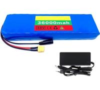 48V 36ah Rechargeable Li-Ion Battery Pack 13s2p Electric Bicycle Lithium Battery with BMS and 54.6V 2A Charger XT60