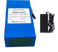 48V 38Ah E-Bike Lithium Ion Battery Pack With 54.6V 2A Charger 13S6P Electric Bicycle Scooter Battery Built-in BMS For 250W 300W 350W 500W 750W 1000W Motor