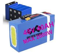 48V 40AH Long Range Ebike battery for 48V 2000W 1500W 1000W 500W motor, E- Scooter Tricycle,Go-kart, Motorbike