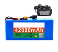48V 42Ah 13S3P Ebike Battery Built-in BMS Waterproof PVC Shell Rechargeable Lithium-ion Battery with 54.6V 2A Charger for 800W 750W 500W 200W Motor 48V 42Ah,XT30+DC