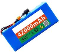 48V 42Ah E-Bike Lithium-Ion Battery Pack Built-In BMS Protection E-Bike Battery for 200W 500W 1000W 1500 W Electric Bike Motor with Charger 48V 42Ah,XT60