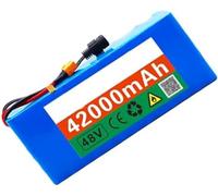48V 42Ah E-Bike Lithium-Ion Battery Pack Built-in BMS Protection E-Bike Battery for 200W 500W 1000W 1500 W Electric Bike Motor with Charger 48V 42Ah,XT60+DC
