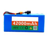48V 42AH Electric Bicycle Lithium Battery Pack 13S3P E-Bike Lithium-Ion Battery Rechargeable Battery Waterproof PVC Material with 54.6V 2A Charger XT30
