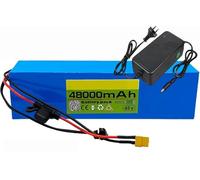 48V 48Ah 13S3P E-Bike Lithium Ion Battery Pack with Charger Built-in BMS Protection Ideal for 200-2000W Electric Bicycle Motor 48V 48Ah,XT90
