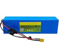 48V 48Ah 13S3P Lithium Battery for Electric Vehicles with Integrated BMS and Charger,Ideal for Electric Bike Motors from 200 to 2000W(SM) 48V 48Ah,T+DC