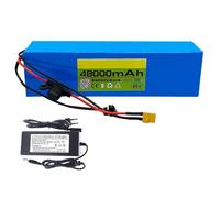48V 48Ah EBike Lithium Ion Battery Pack with 54.6V 2A Charger 13S3P Electric Bicycle Scooter Battery Built in BMS for 250W 300W 350W 500W Motor(XT30 Plug)