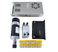 48v 500W ER16 Brushless Spindle 57MM Clamp with Screws 48V Motor Driver 48VDC 10.5A Power Supply Highly Optimized(Package8 ER16)