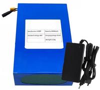 48V 50Ah 13S8P Lithium Battery Pack with 54.6V2A Charger for 250W~1000W for Electric Wheelchair Fishing Reel Dragnet Boat Lawn Mower Electric Bicycle T+DC