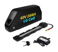 48V/52V/60V Ebike Battery 20Ah/21.2Ah/25Ah/27Ah Lithium Ion Electric Bicycle Batteries for 250W~2000W Motor Down-tube battery (60V 20AH)