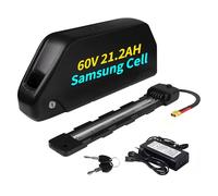 48V/52V/60V Ebike Battery 20Ah/21.2Ah/25Ah/27Ah Lithium Ion Electric Bicycle Batteries for 250W~2000W Motor Down-tube battery (60V 21.2AH)