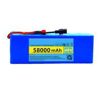 48V 58Ah E-Bike Battery 13S3P with BMS Protection Board and Charger Rechargeable Battery Aging-Resistant for 200W 350W 500W 750W 800W Motors Long Battery Life 48V 58Ah,XT30+JST