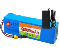 48V 58Ah Ebike Battery Lithium Battery Pack, Lithium Ion Electric Bike Battery with Charger for 1000W 750W 500W 450W 350W 250W 200W E Scooter/electric bicycles/balance scoote Motor