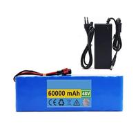 48V 60Ah Lithium Ion Battery Pack for Electric Bikes, 13S3P Design with Charger(XT60)