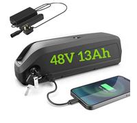 48V Ebike Battery, 48V 13Ah Lithium Electric Bike Battery with 2A Charger & USB Port, 624wh Long Range Downtube E Bike Battery for Bafang AW 1000W 750W 500W 250W Conversion Kits (UK STOCK)