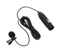 48V Lavalier Microphone, Cardioid Directional Noise Reduction Lapel Mic for Interview, Recording, Speeches with Power, XLR Interface