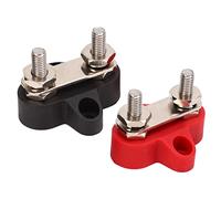 48V Power Distribution Terminal Studs Tery Terminal Junction Block Power Ound Junction Post Bus Bar Connector 1/4in M6 for Efficient Power Distribution (1/4in M6)