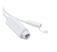 48V to 12V for poe Injector Cable Weatherproof DC Male Power Adapter for | CCTV IP Network Camera 70cm White Wire with Terminals