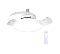 48W Ceiling Fan Light E27 Home Fixtures Quiet Motor LED Light Texture Suitable for Indoor Use Living Room