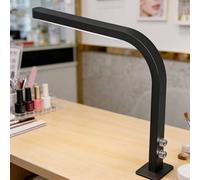 48W Dimmable Color Nail Table Lamp, Temperature 3000K-6000K, LED Makeup Desk Lamp, Manicure Handicraft Lighting Lamp for Manicurist Nail Tech(Black)