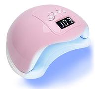 48W UV LED Nail Lamp for Nails Dryer for Gel Nail Intelligent Timing LED UV Gel Nail Polish Dryer Lamp Household Nail Curing Machine(PINK)