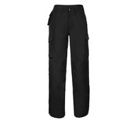 (48W x Long, Black) Russell Work Wear Heavy Duty Trousers (Long) / Pants