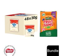 (48x Milkybar Chocolate + 10x Rowntree's Fruit Gums (58 Bags)) Nestlé Sharing Bags Milkybar Buttons & Rowntree's Randoms, Fruit Gum, Jelly Tots