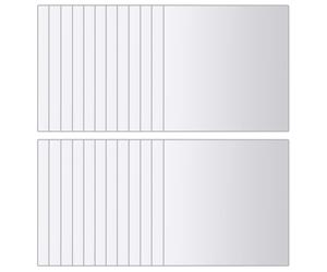 48x Mirror Tiles Square Glass Mirrored Wall Tile Bathroom Indoor Decor vidaXL