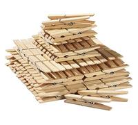 48x Natural Bamboo Clothes Pegs | Biodegradable & Eco-Friendly | Laundry, Crafts & DIY | Durable Eco Pegs