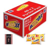 48x2 Wetabix Cereal Biscuits Cookies Individually Wrapped, High Fibre, Low Salt - Snack Box For Camping, School, B&B, Office, Tea Snack Box for Guests, Parties, Gift for Mum or Grandma