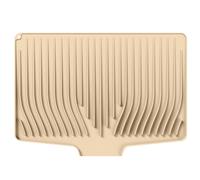 48x34cm Large Silicone Dish Drying Mat Draining Board Mats Sink Drainer Mat Fast Drying Coaster Pads Collapsible Non-Slip 446°F Heat Resistant for Kitchen Counter Countertops Worktop (Beige Yellow)