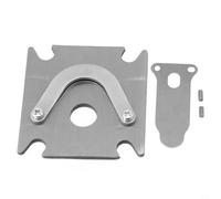 48x62mm Valve Plate Cast Iron Air Compressor Replacement Part for 1/2.5/3/4P Cylinder Head, 3/8in Thread Compatible Air Pump Accessory with 20mm Tongue Positioning Hole for Workshop Repair