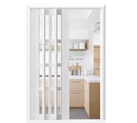 48x80 30x80 72x80 60x80 36 in. X 80 in. Multifold Interior Doors Sliding Accordion Door with Hardware, Modern Room Divider Door for Living Rooms, Bedrooms, Kitchens(White,26x80in(66x203.2cm)