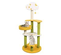 49.2 Inches Cute Cat Tree Tower with Sisal Scratching Posts, Multi-Level Cat Activity Tree Climbing Tower for Indoor Cats Kittens Pet House Play Rest (B)