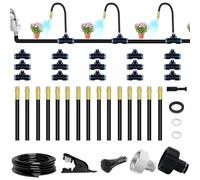 49.21Ft Drip Irrigation Kit Automatic Drip Irrigation System, 360° Bendable Garden Irrigation System, Garden Watering System Adjustable Bendable Nozzle Copper Sprayer System For Garden