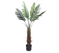 49.2in Tall Artificial Phoenix Palm Tree, Large Faux Coconut Silk Palm Tree for Indoor Outdoor Decor, Tropical Fake Palm with Resin Pot for Patio Poolside Home Office