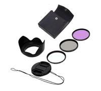 49 52 55 58 67 72 77mm Lens UV CPL FLD Filter Set+Lens Cap+Hood, for Nikon D600 D3200 D3100 D7000 D5100 D80 D300S DSLR Camera(55mm)