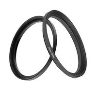 49-52mm Lens-Filter Step Up Adapter Ring, 49mm Lens to 52mm Filter, Hood, Lens Converter or Other Accessories, Aviation Aluminum Alloy Ring-2Packs