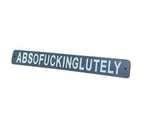 49.5cm Cast Iron 'Absofuckinglutely' Funny Wall Mounted Plaque Sign Kitchen Wall Art Home Garden Bar Pub Decoration