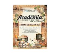 49 And Market Academia 6"x8" Scrapbook Paper Collection Pack - Scholarly and Vintage Designs for Graduation, Milestones, and Creative Projects - 24 Sheets Included