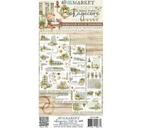 49 and Market Cottagecore 6"x12" Rub-On Transfers Set 3pcs