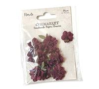 49 and Market Florets Paper Flowers-Plum