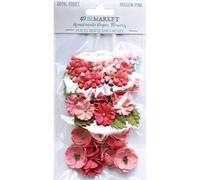 49 And Market Royal Posies Paper Flowers 49/Pkg-Passion Pink 49RP-34116