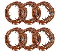49 Foot Fake Rusted Barbed Wire Decoration 6 Pcs Halloween Plastic Barb Wire Decoration Prop Rust Red Western Decor Rusty Western Party Decorations Cowboy Decor For Cowboy Western Party Decor