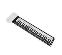 49-key Hand-rolled Electronic Piano Portable Folding Hand-rolled Piano Soft Piano Beginners Practice Electronic Piano(White)